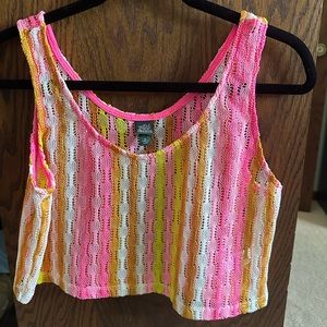 wild fable multi color cover up crop top